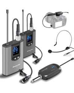 Alvoxcon UHF Wireless Mic System (2 Recievers)